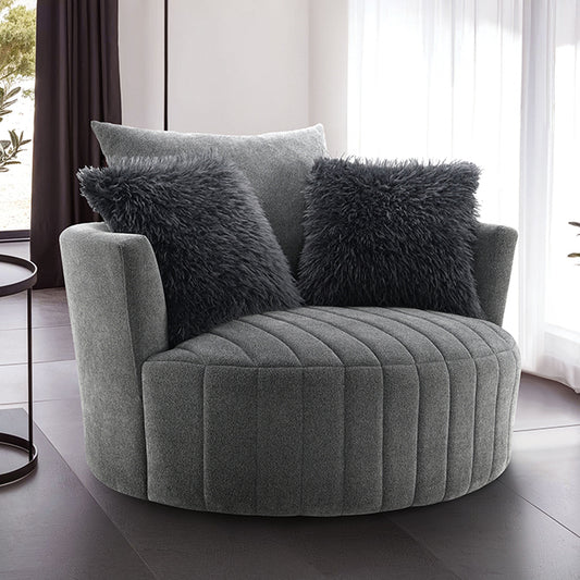 Hoople - Channel Tufted Swivel Chair