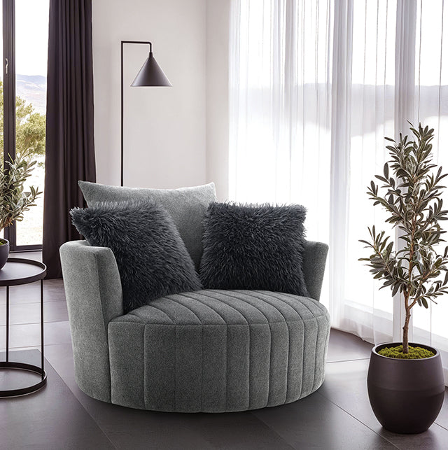 Hoople - Channel Tufted Swivel Chair