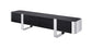 Leknes - TV Stand Black w/ Silver Frame