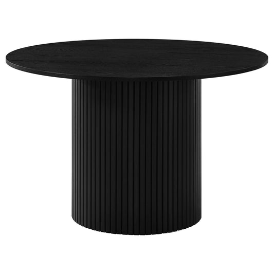 Hamlyn 5-piece Round Wood Dining Set Black