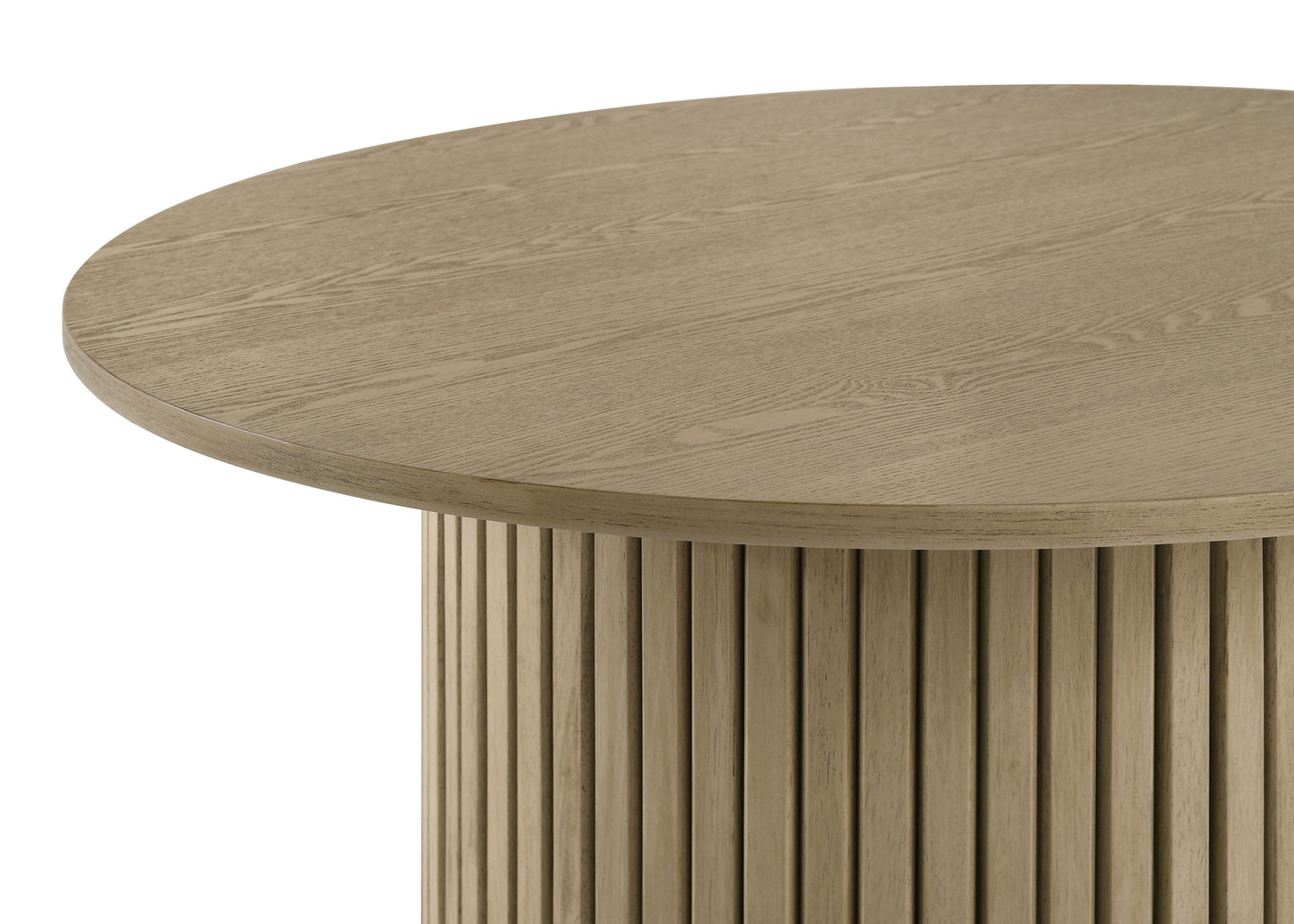 Hamlyn 47-inch Round Wood Dining Room Table Natural Oak