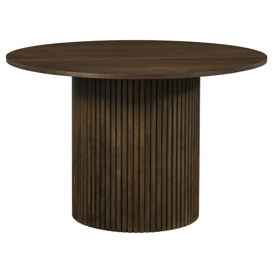 Hamlyn 5-piece Round Wood Dining Set Walnut