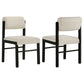 Kehoe Upholstered Dining Side Chair Cream and Black (Set of 2)
