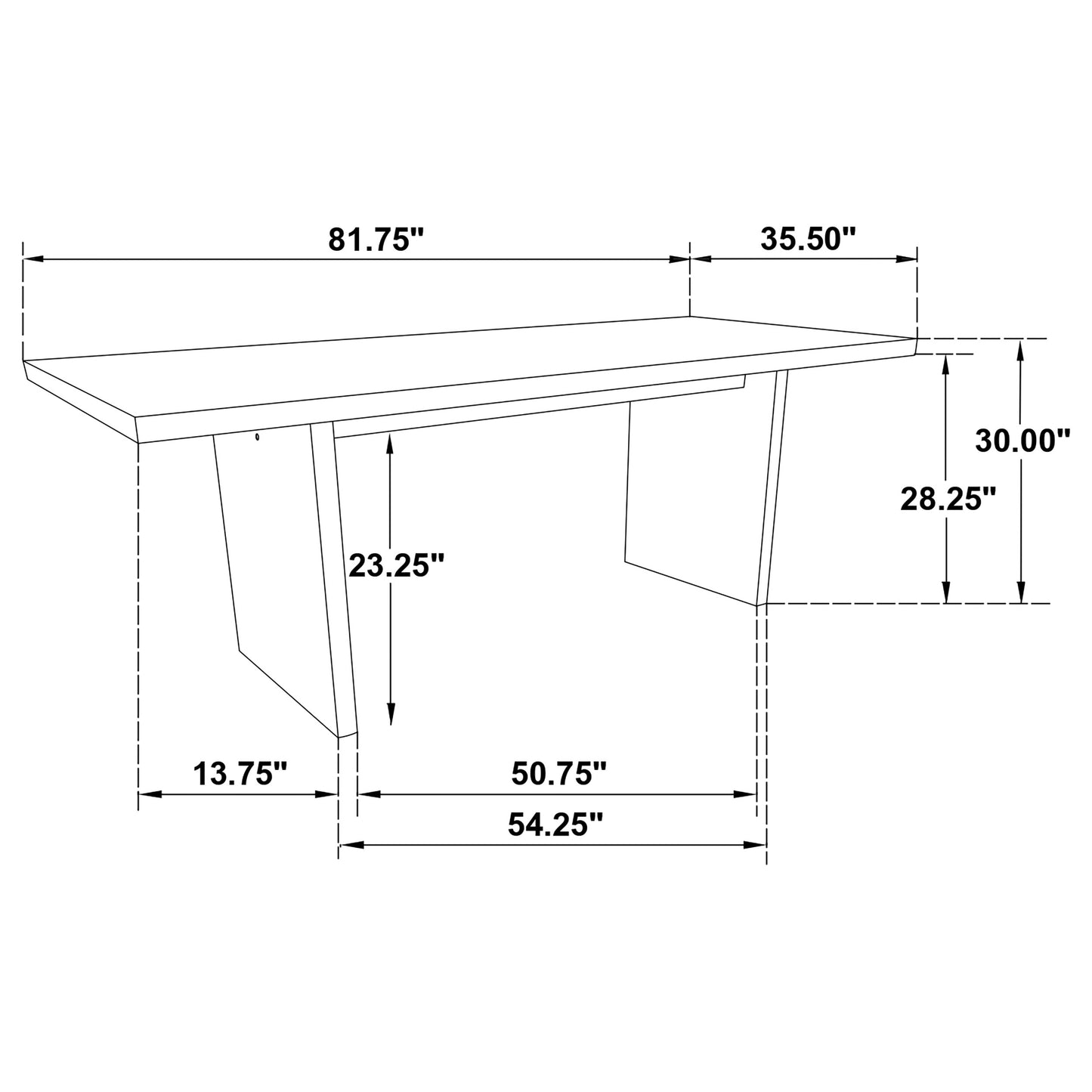 Decker 82-inch Rectangular Wood Dining Table Walnut