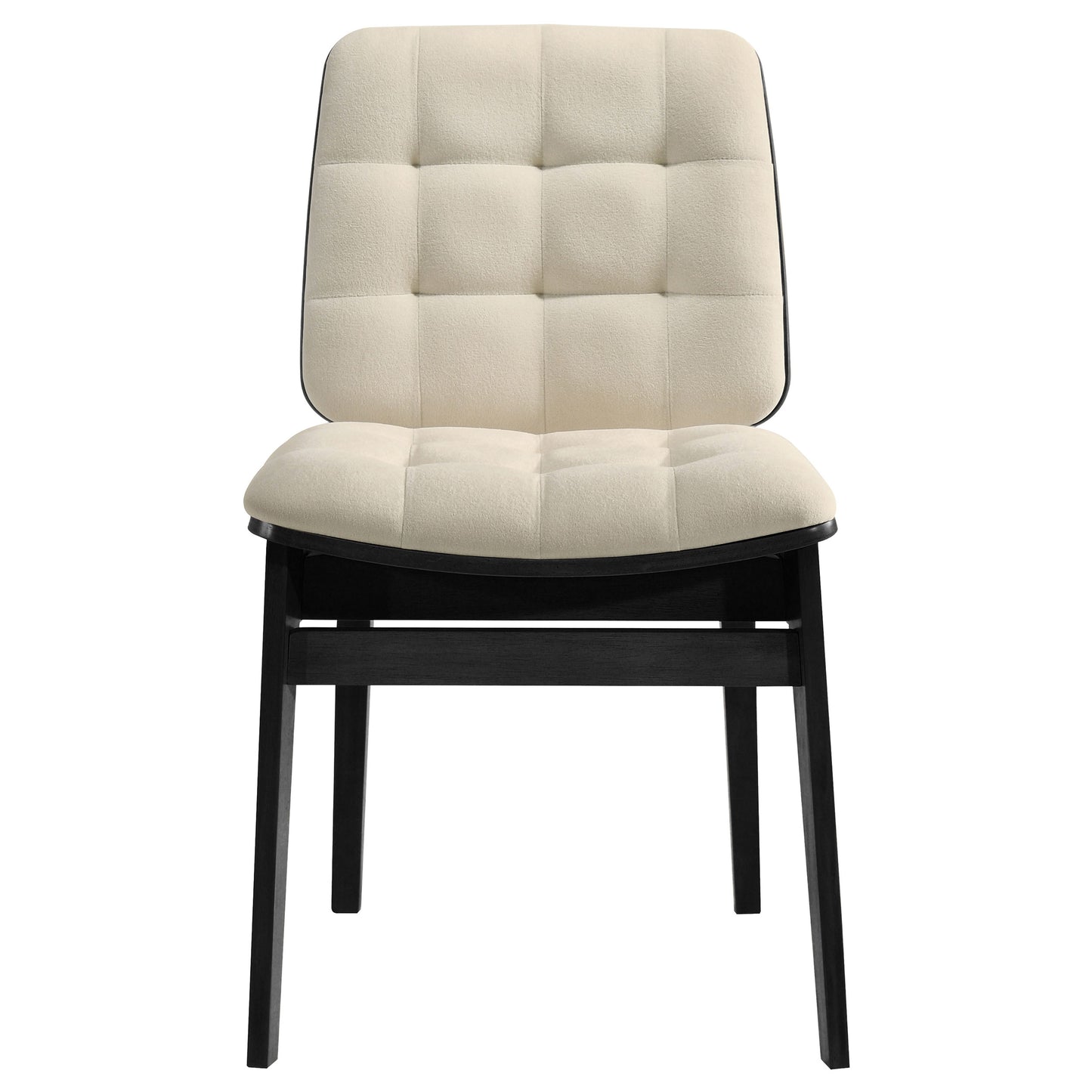 Redbridge Upholstered Side Chair Cream and Black (Set of 2)