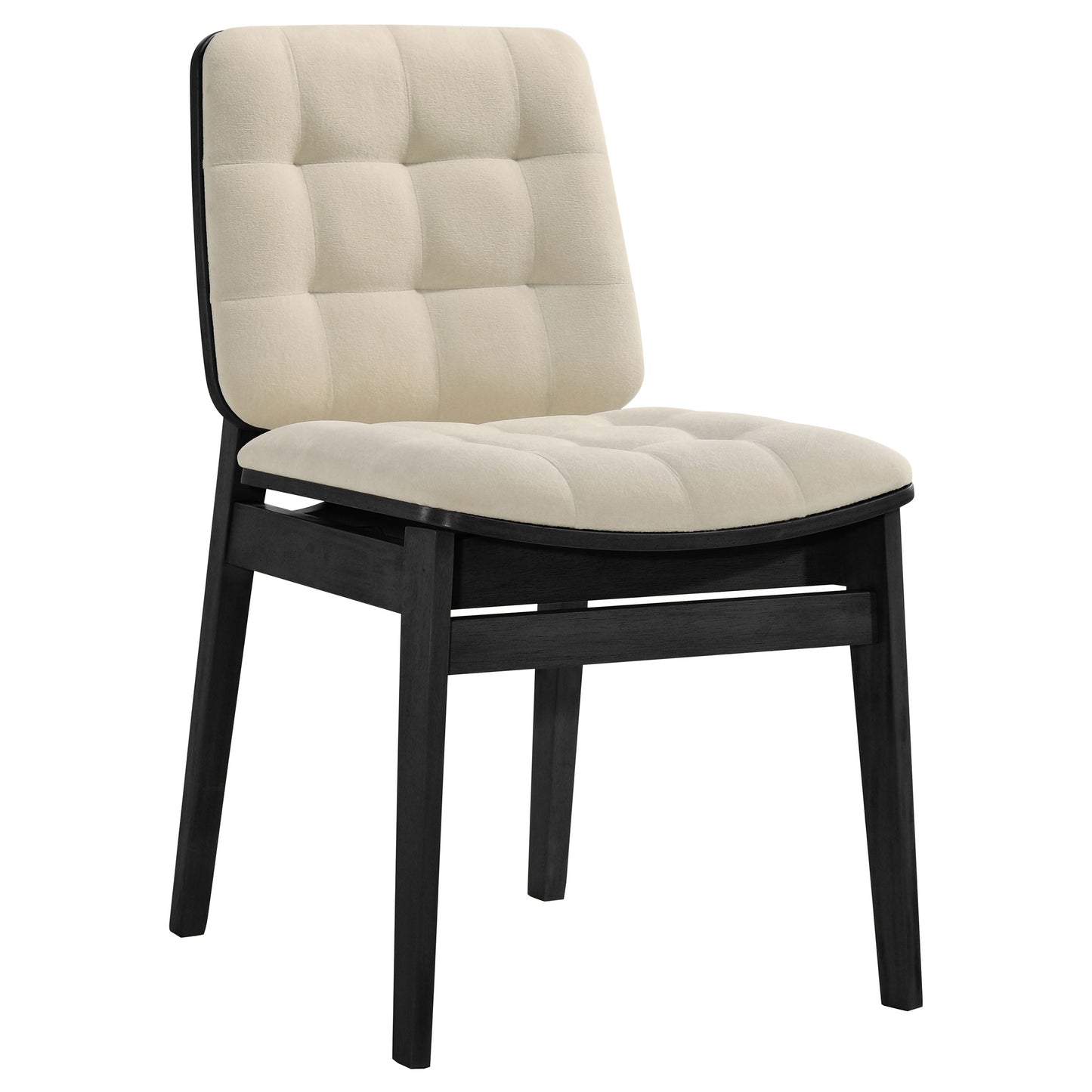 Redbridge Upholstered Side Chair Cream and Black (Set of 2)