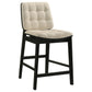Redbridge Upholstered Counter Chair Cream and Black (Set of 2)