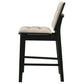 Redbridge Upholstered Counter Chair Cream and Black (Set of 2)