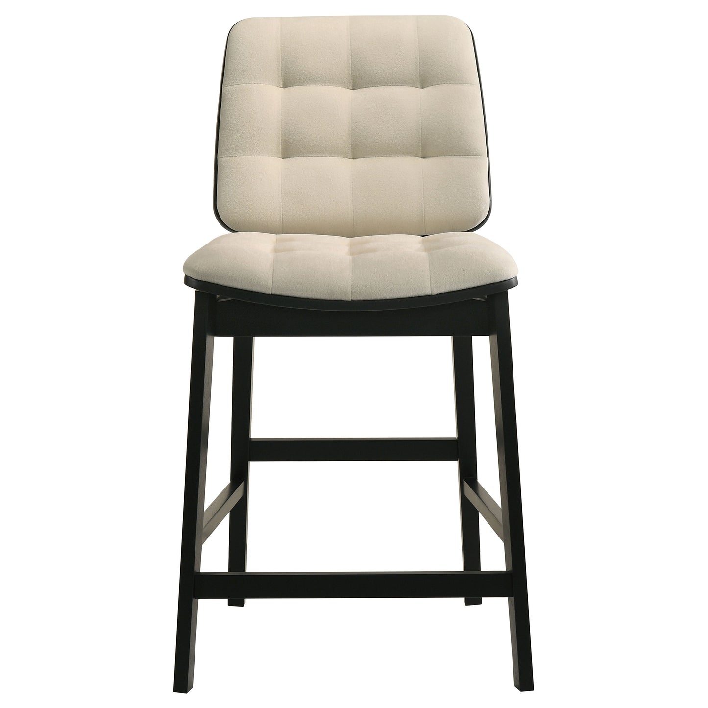 Redbridge Upholstered Counter Chair Cream and Black (Set of 2)