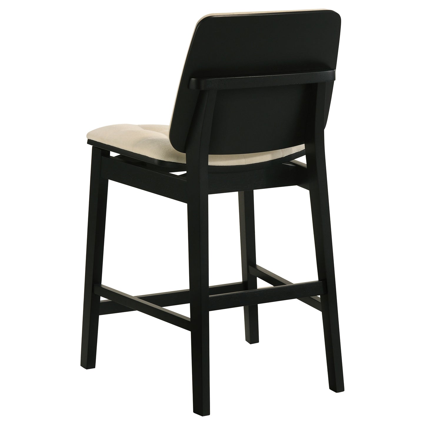 Redbridge Upholstered Counter Chair Cream and Black (Set of 2)