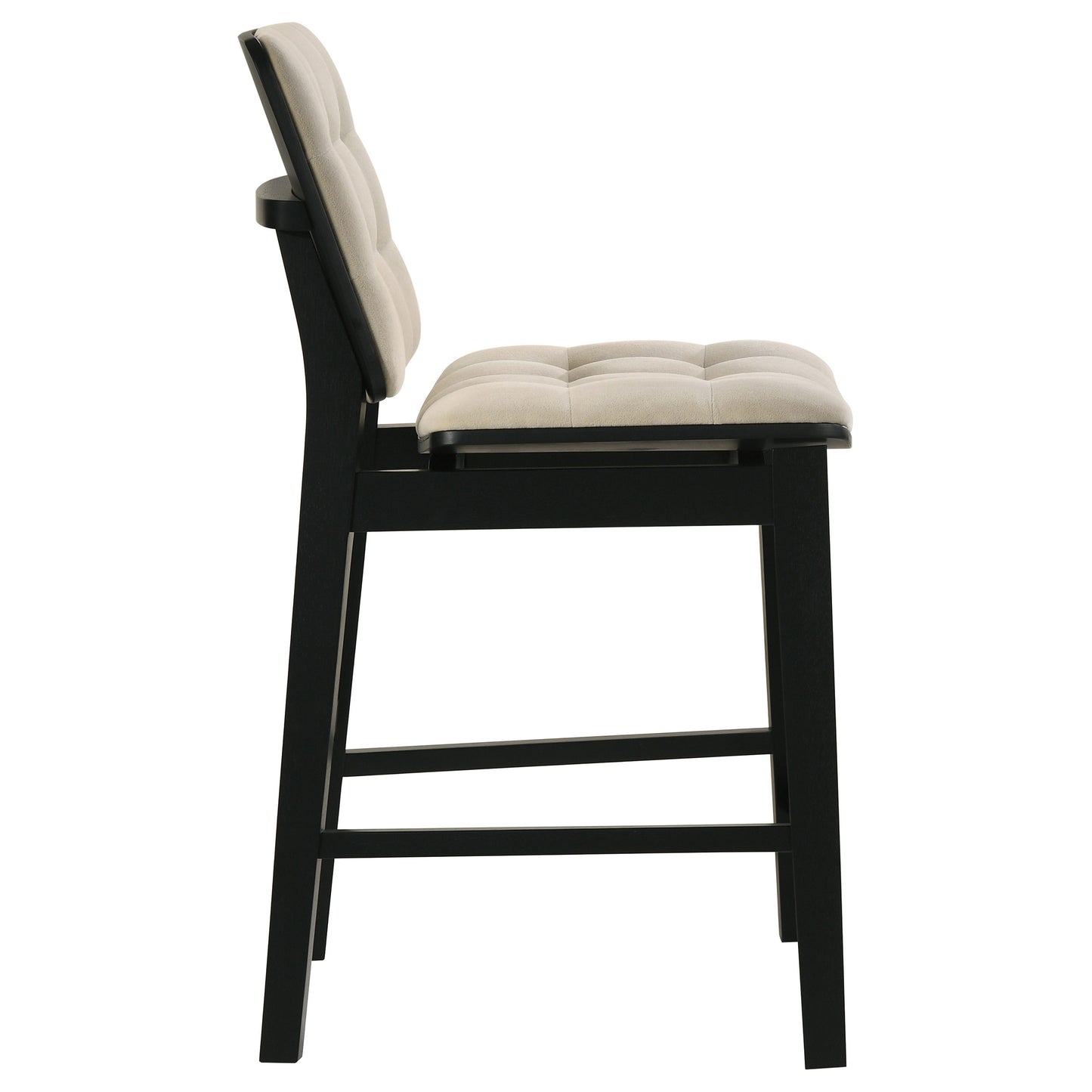 Redbridge Upholstered Counter Chair Cream and Black (Set of 2)