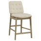 Redbridge Upholstered Counter Chair Cream and Natural Oak (Set of 2)