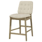Redbridge Upholstered Counter Chair Cream and Natural Oak (Set of 2)