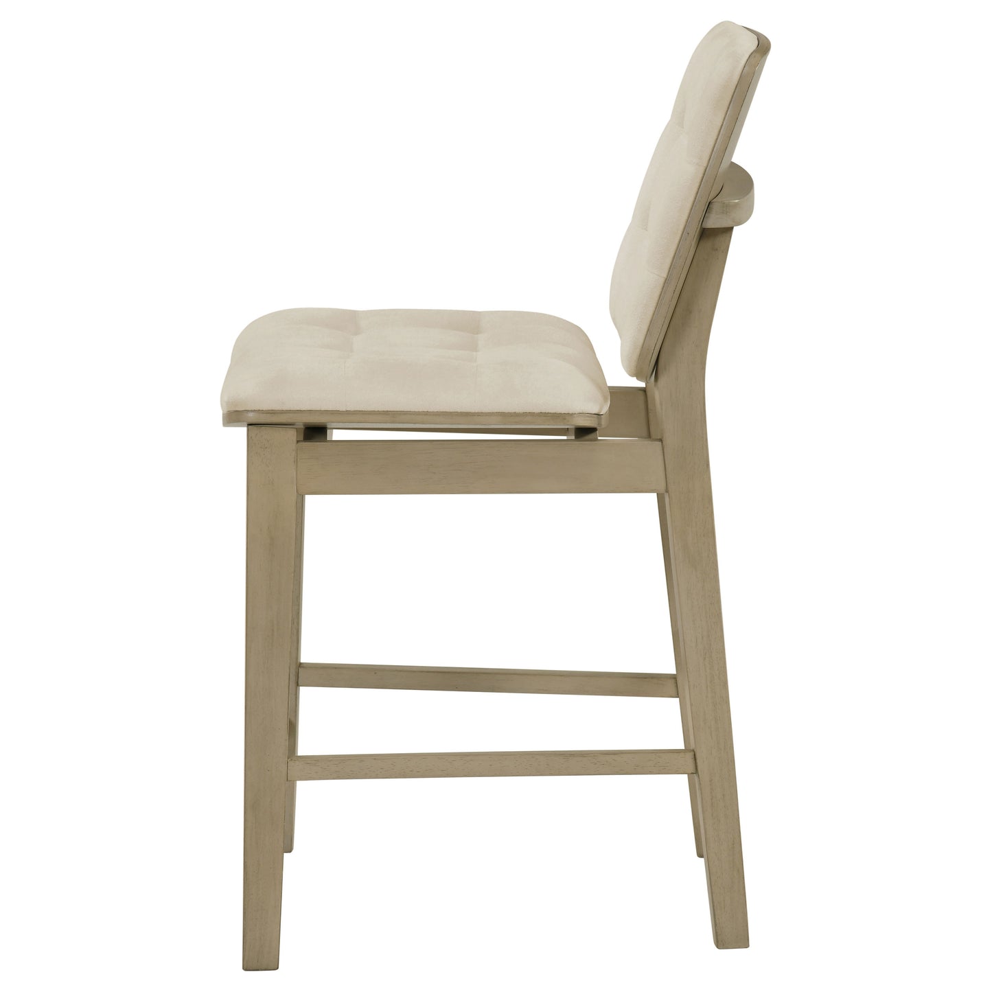 Redbridge Upholstered Counter Chair Cream and Natural Oak (Set of 2)