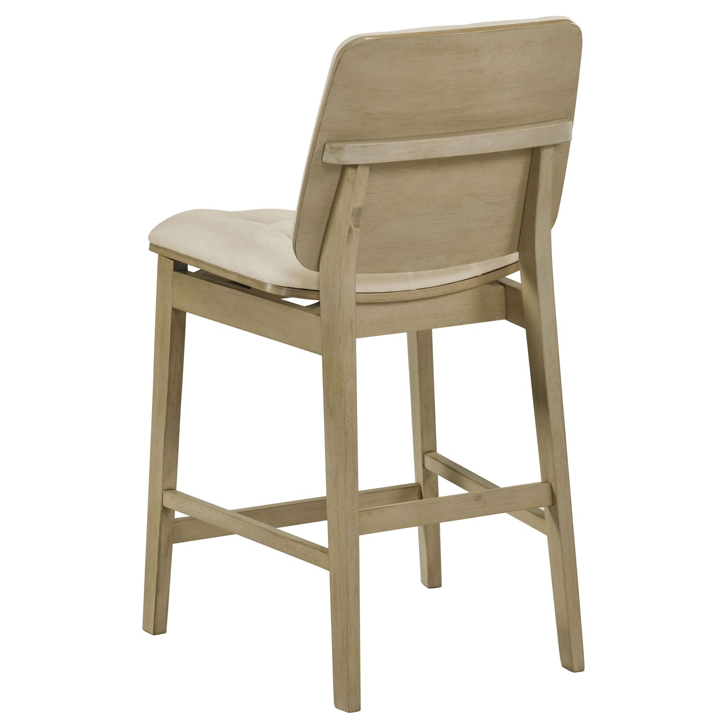 Redbridge Upholstered Counter Chair Cream and Natural Oak (Set of 2)