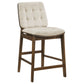Redbridge Upholstered Counter Chair Cream and Walnut (Set of 2)