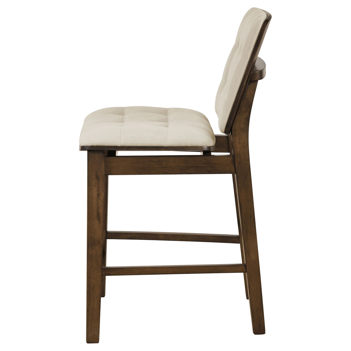 Redbridge Upholstered Counter Chair Cream and Walnut (Set of 2)