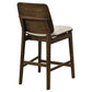 Redbridge Upholstered Counter Chair Cream and Walnut (Set of 2)