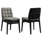 Redbridge Upholstered Side Chair Grey and Black (Set of 2)
