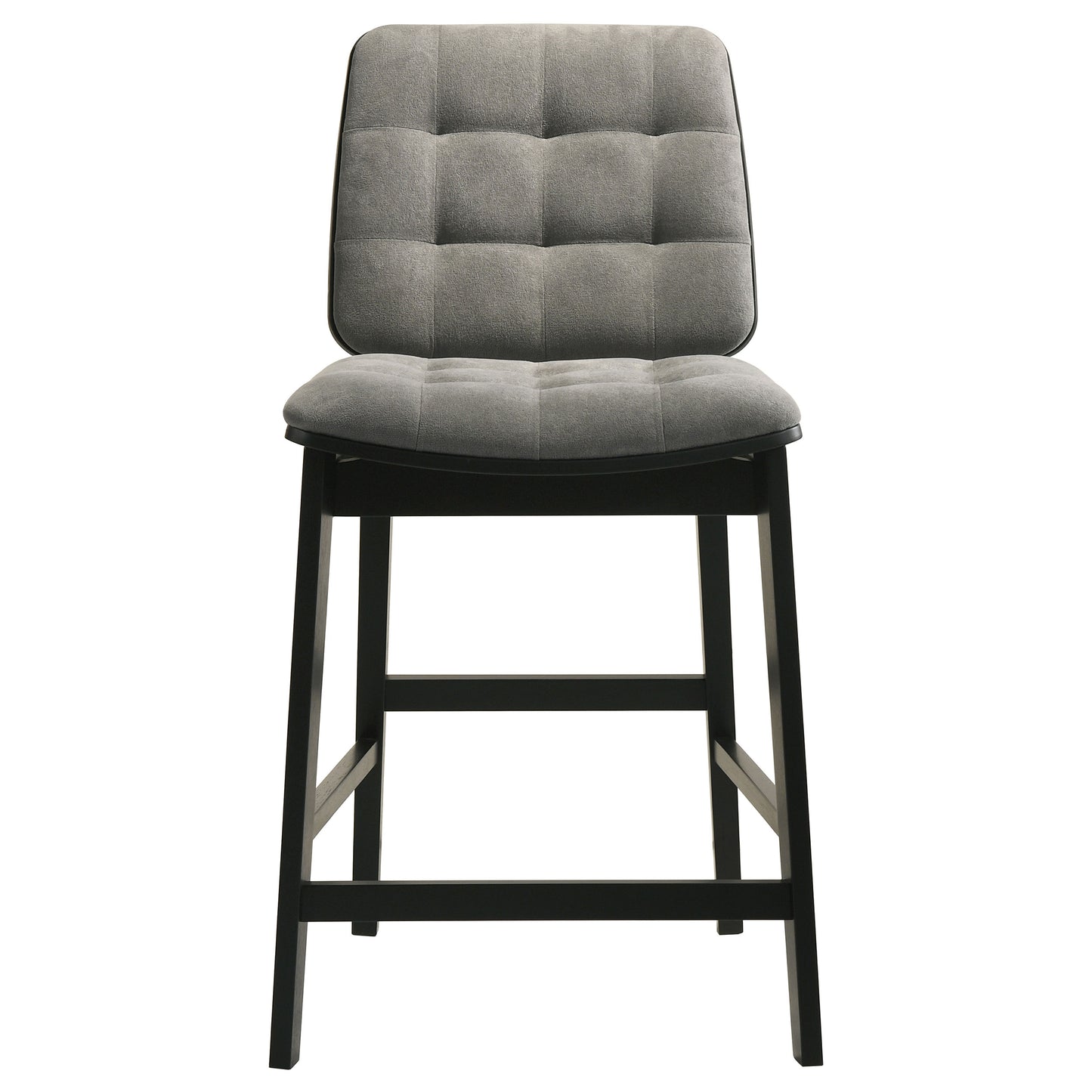 Redbridge Upholstered Counter Chair Grey and Black (Set of 2)