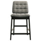 Redbridge Upholstered Counter Chair Grey and Black (Set of 2)