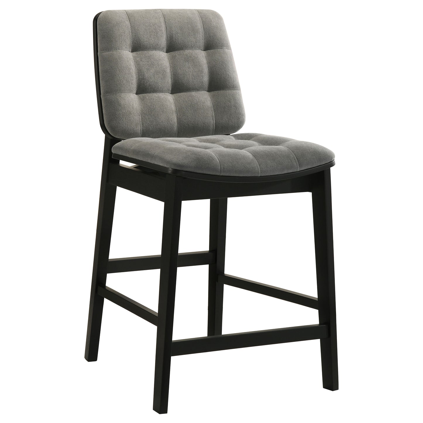 Redbridge Upholstered Counter Chair Grey and Black (Set of 2)