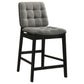 Redbridge Upholstered Counter Chair Grey and Black (Set of 2)