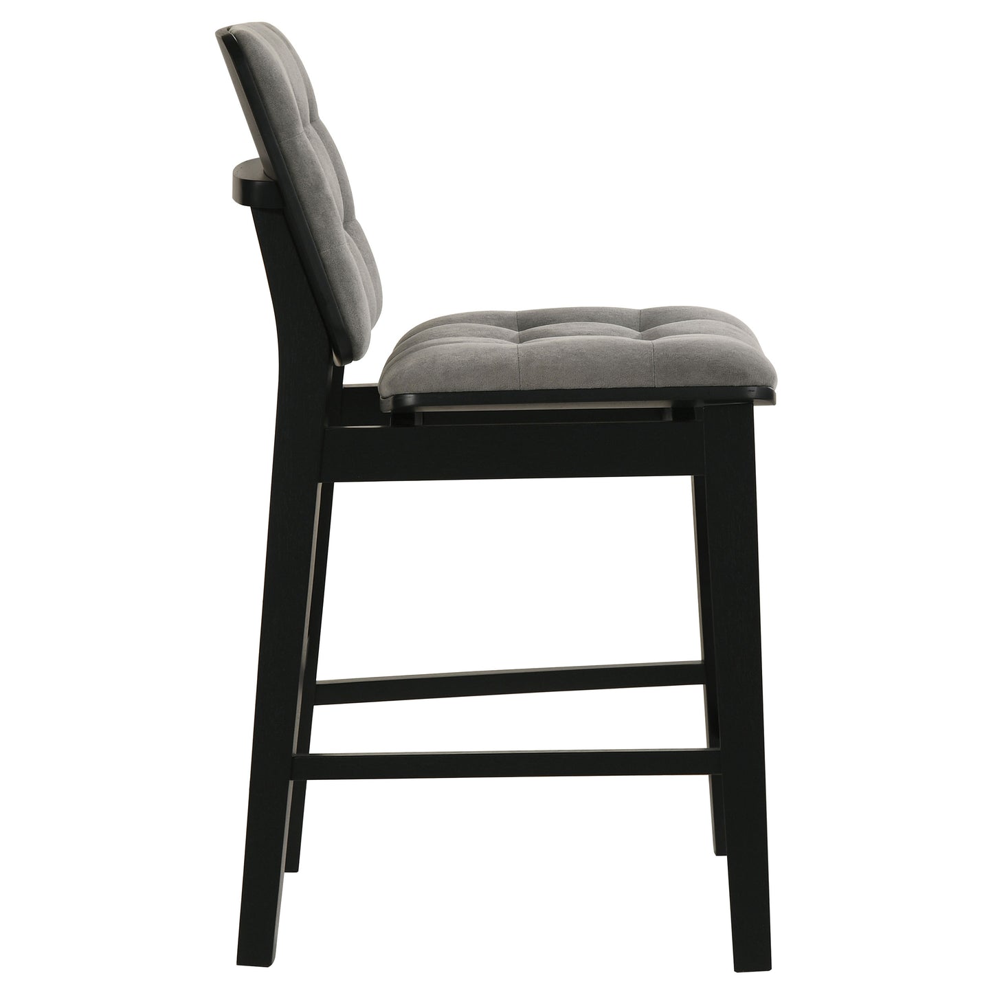 Redbridge Upholstered Counter Chair Grey and Black (Set of 2)