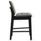 Redbridge Upholstered Counter Chair Grey and Black (Set of 2)