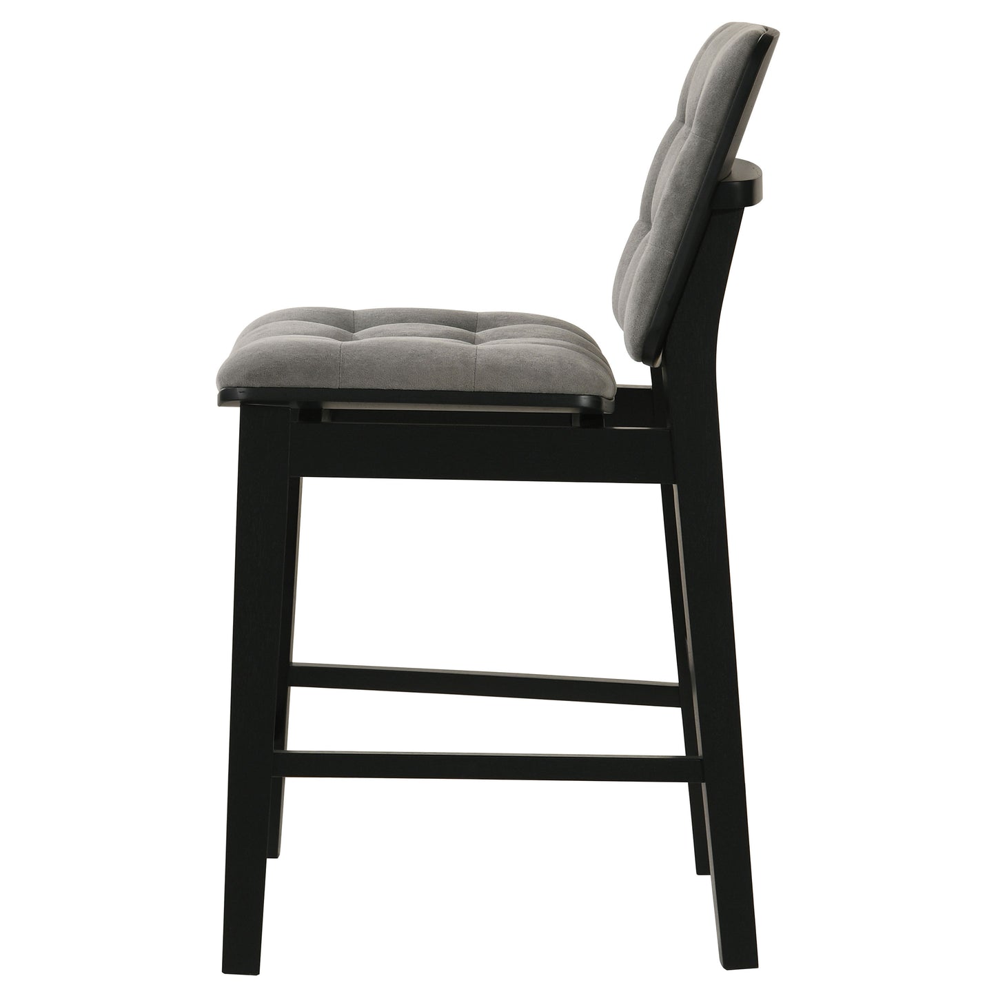 Redbridge Upholstered Counter Chair Grey and Black (Set of 2)