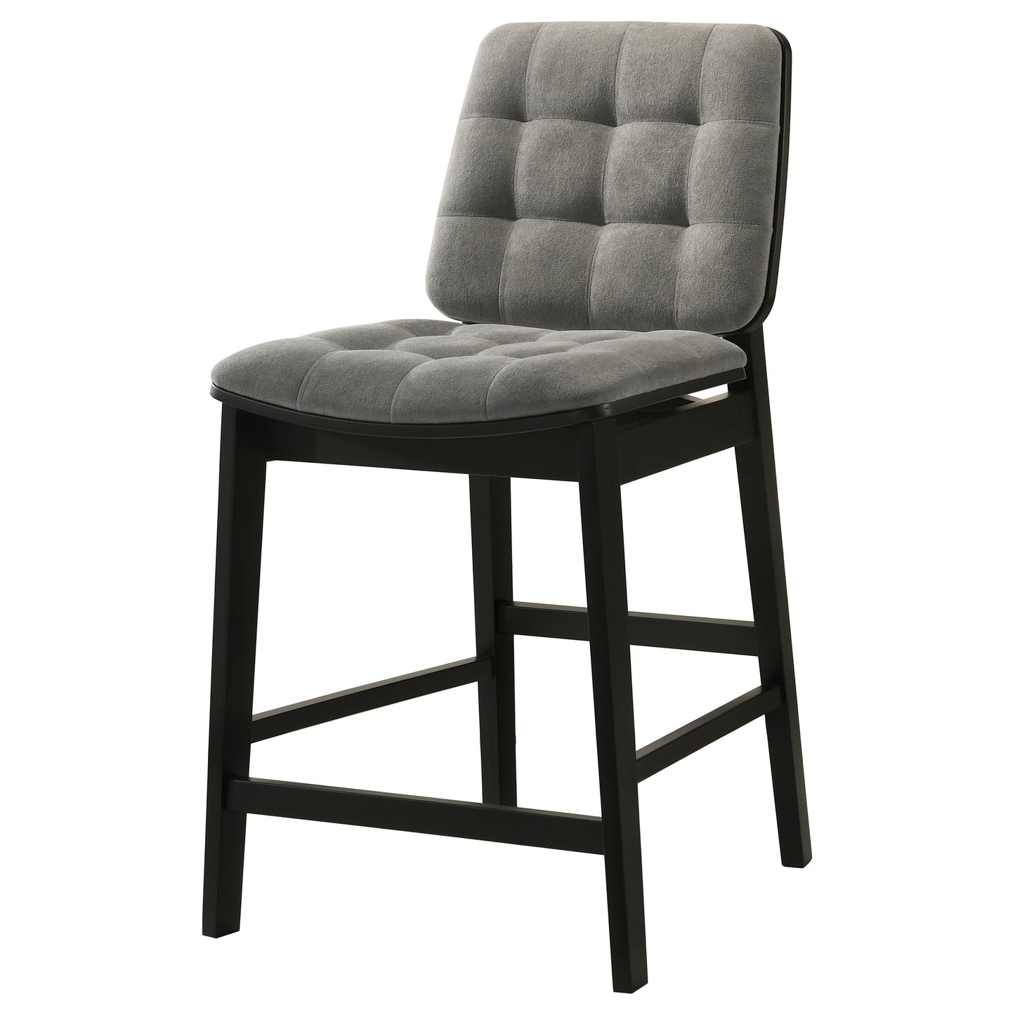 Redbridge Upholstered Counter Chair Grey and Black (Set of 2)