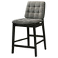 Redbridge Upholstered Counter Chair Grey and Black (Set of 2)