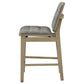 Redbridge Upholstered Counter Chair Grey and Natural Oak (Set of 2)