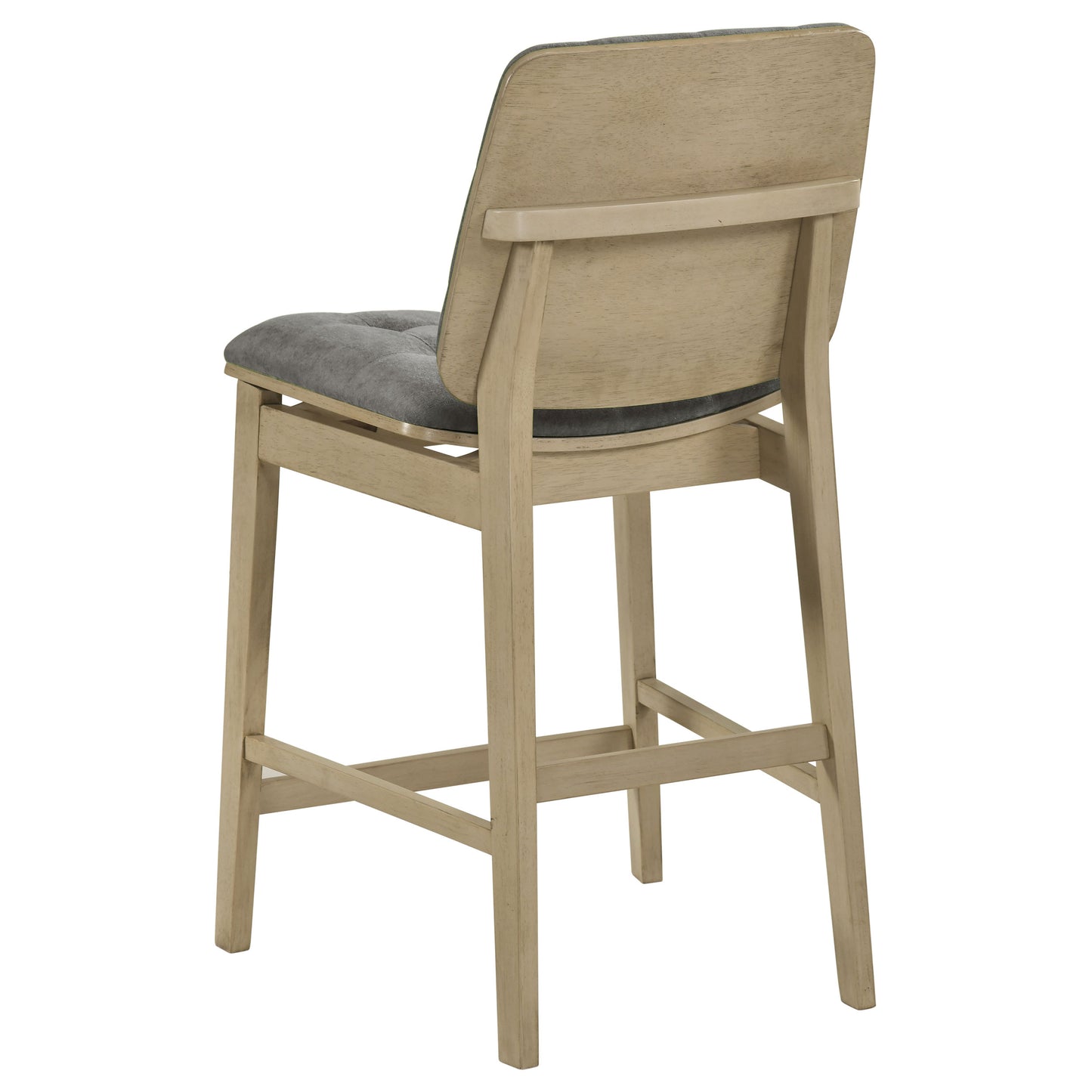 Redbridge Upholstered Counter Chair Grey and Natural Oak (Set of 2)