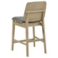 Redbridge Upholstered Counter Chair Grey and Natural Oak (Set of 2)