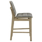 Redbridge Upholstered Counter Chair Grey and Natural Oak (Set of 2)