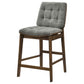 Redbridge Upholstered Counter Chair Grey and Walnut (Set of 2)