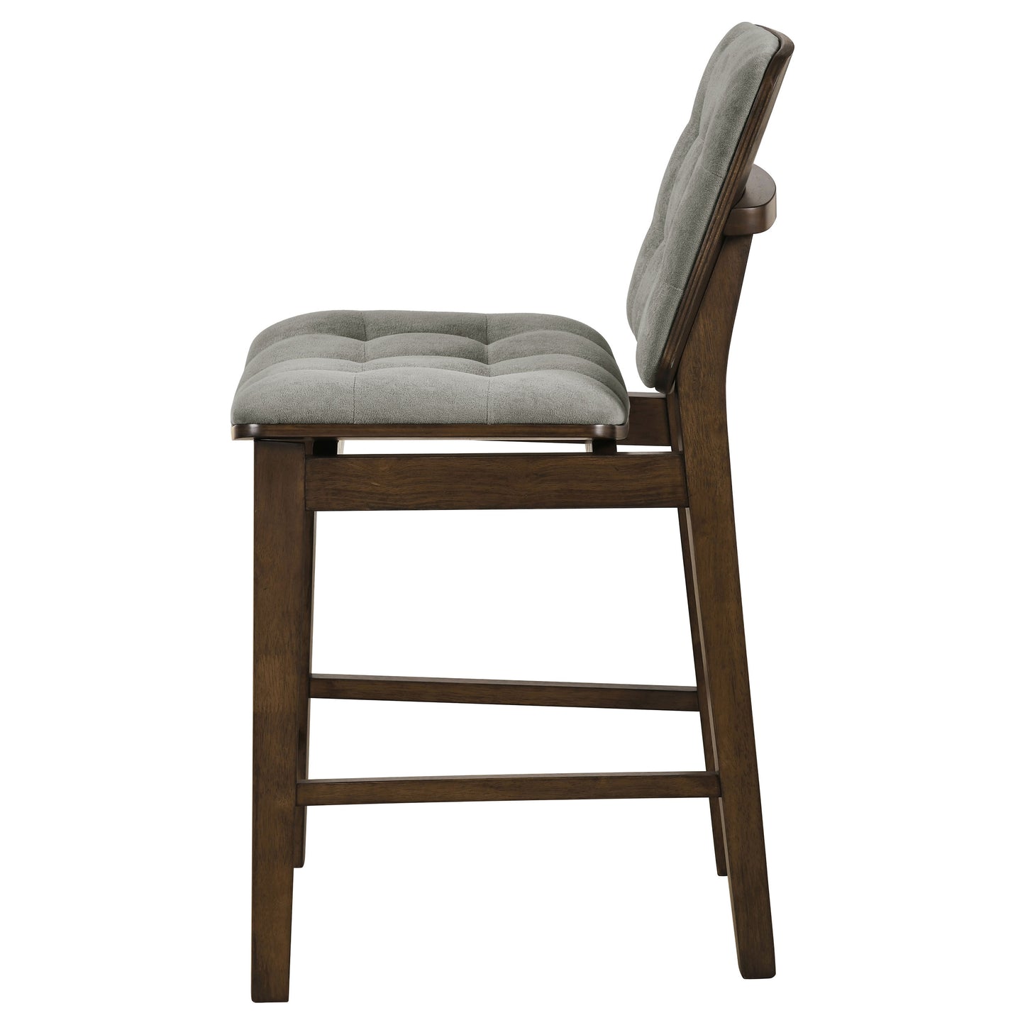 Redbridge Upholstered Counter Chair Grey and Walnut (Set of 2)
