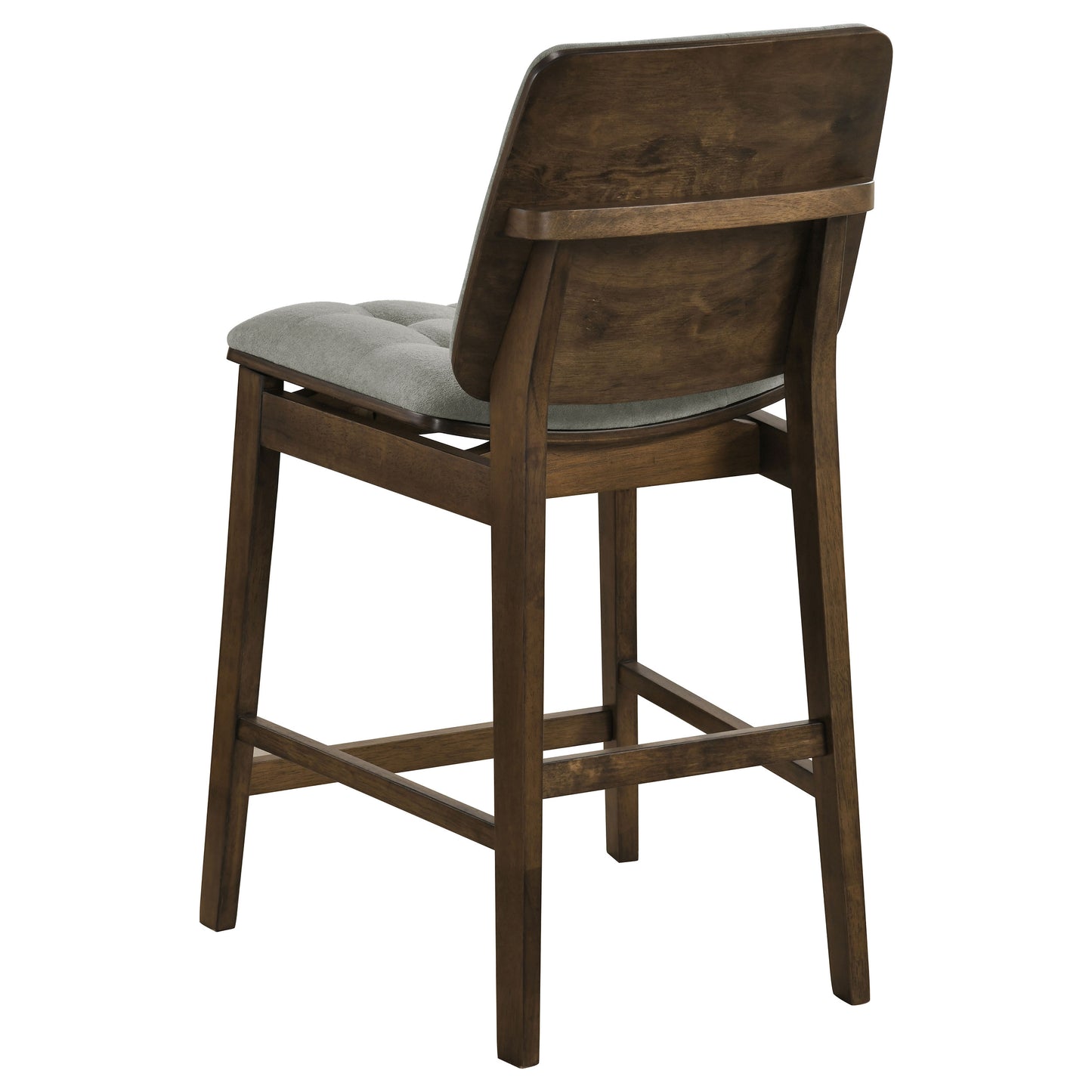 Redbridge Upholstered Counter Chair Grey and Walnut (Set of 2)