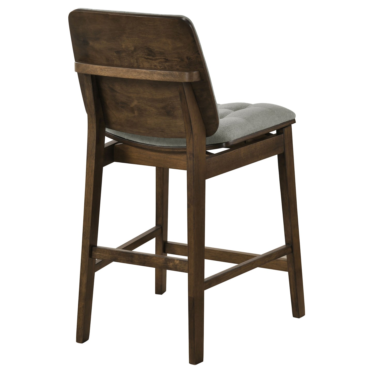 Redbridge Upholstered Counter Chair Grey and Walnut (Set of 2)