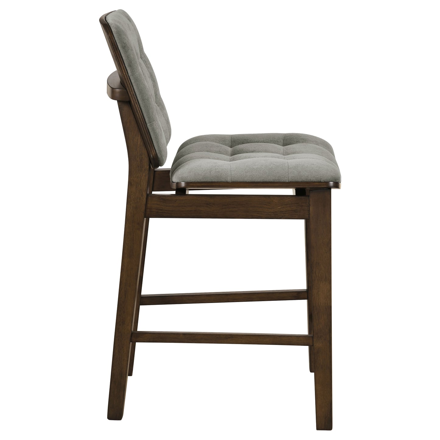 Redbridge Upholstered Counter Chair Grey and Walnut (Set of 2)