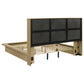 Hendricks California King Bookcase Headboard Platform Bed Light Oak