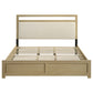 Hendricks California King Panel Headboard Platform Bed Light Oak