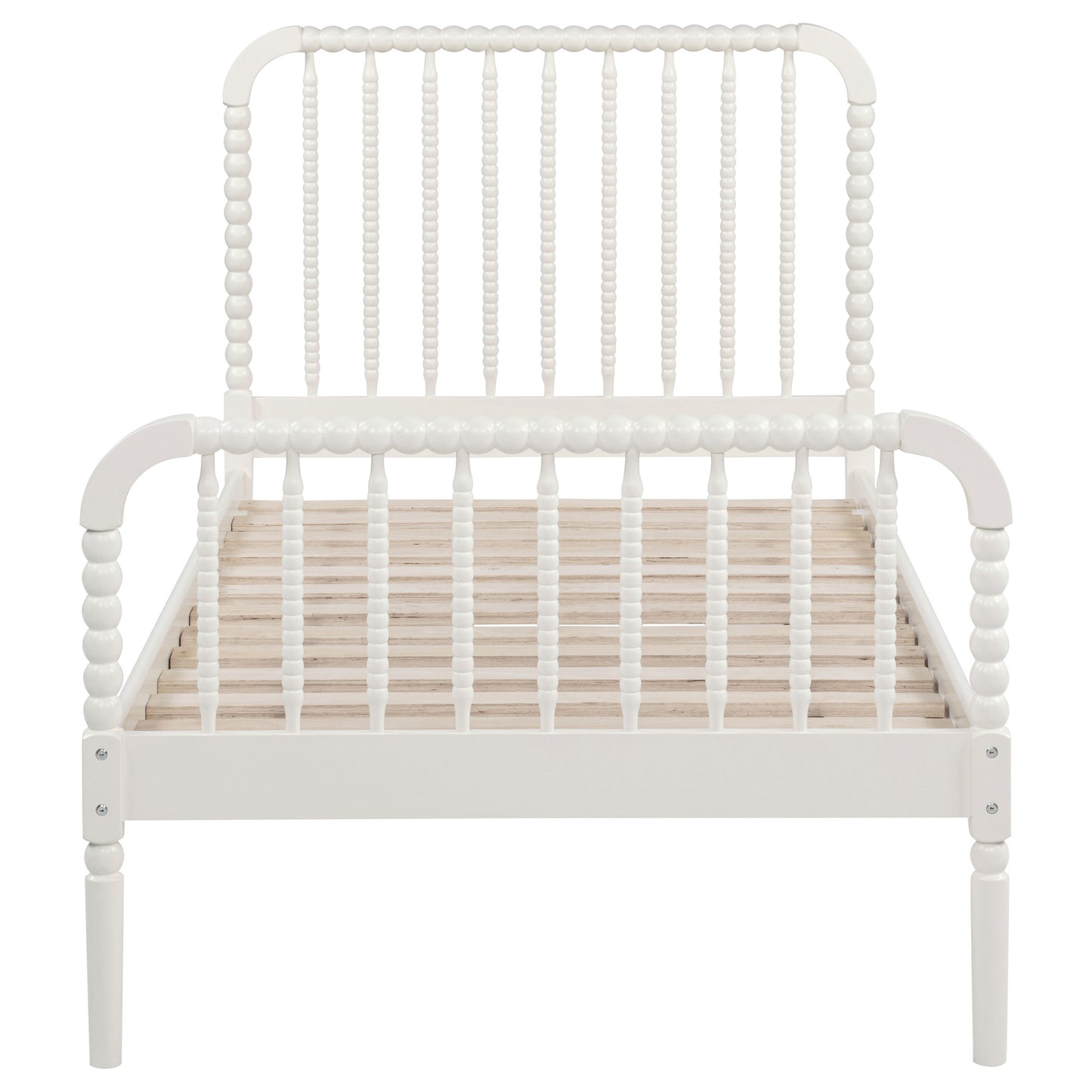 Jones Wood Twin Open Frame Bed White