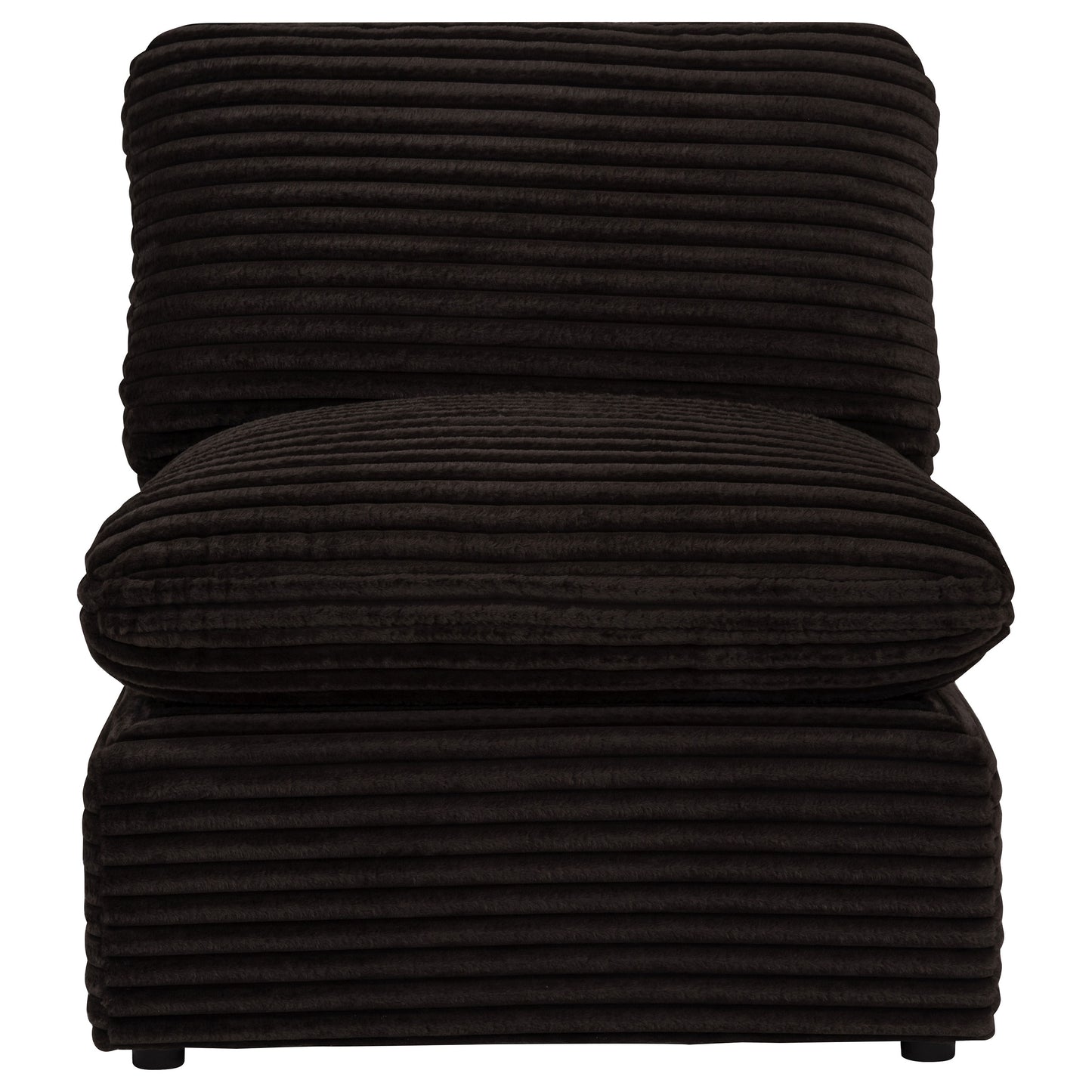 Collins Modular Armless Chair Chocolate Brown