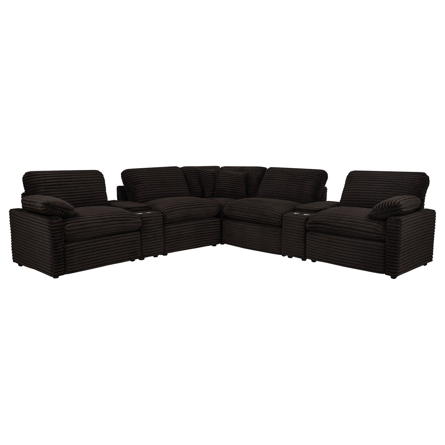 Collins 7-piece Modular Power Reclining Sectional Chocolate Brown