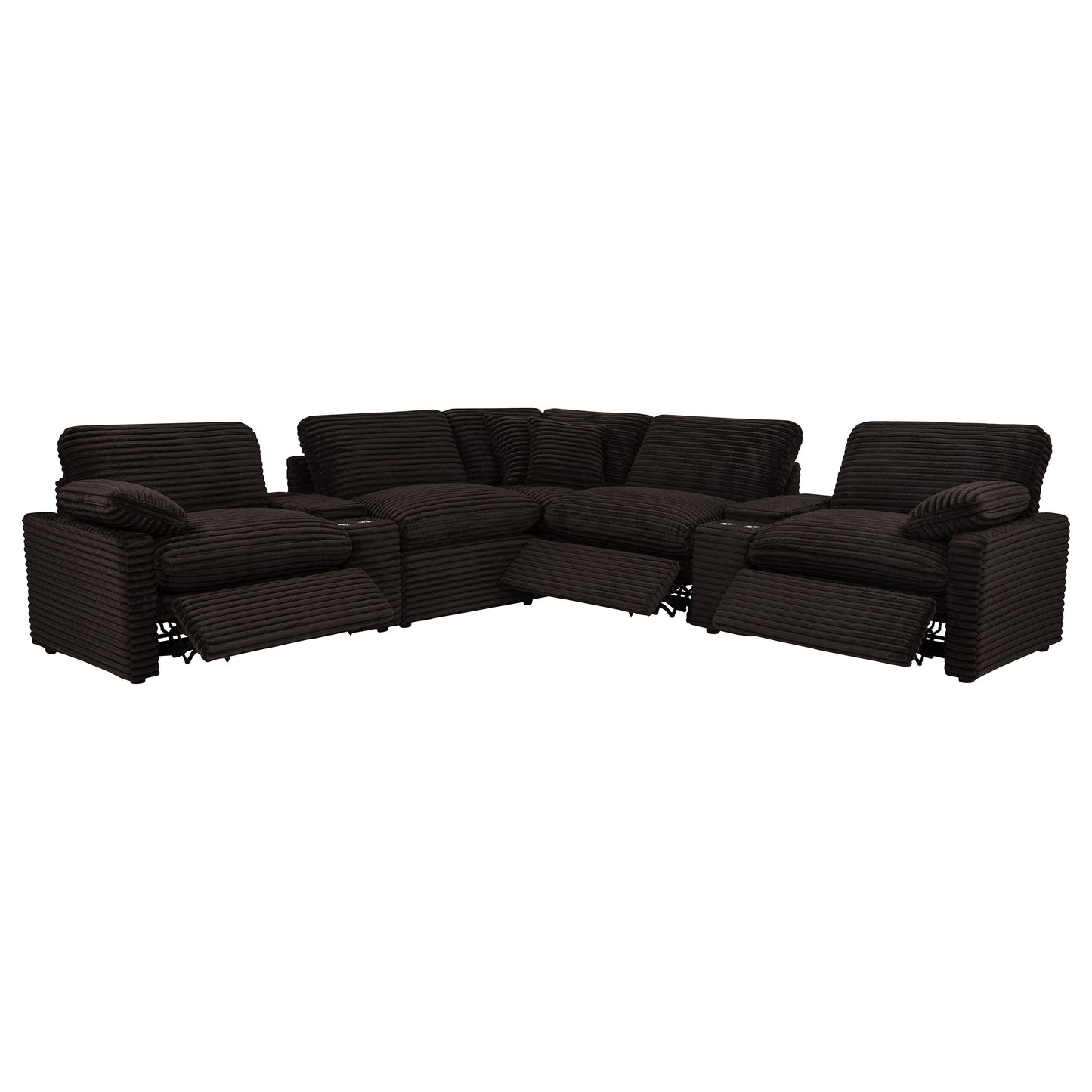 Collins 7-piece Modular Power Reclining Sectional Chocolate Brown