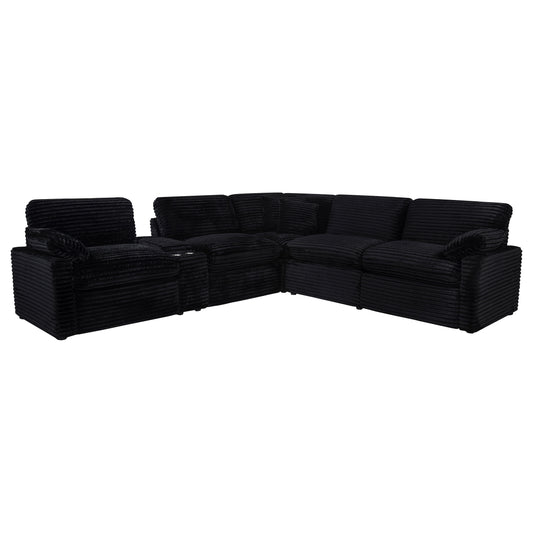Collins 6-piece Modular Power Reclining Sectional Black