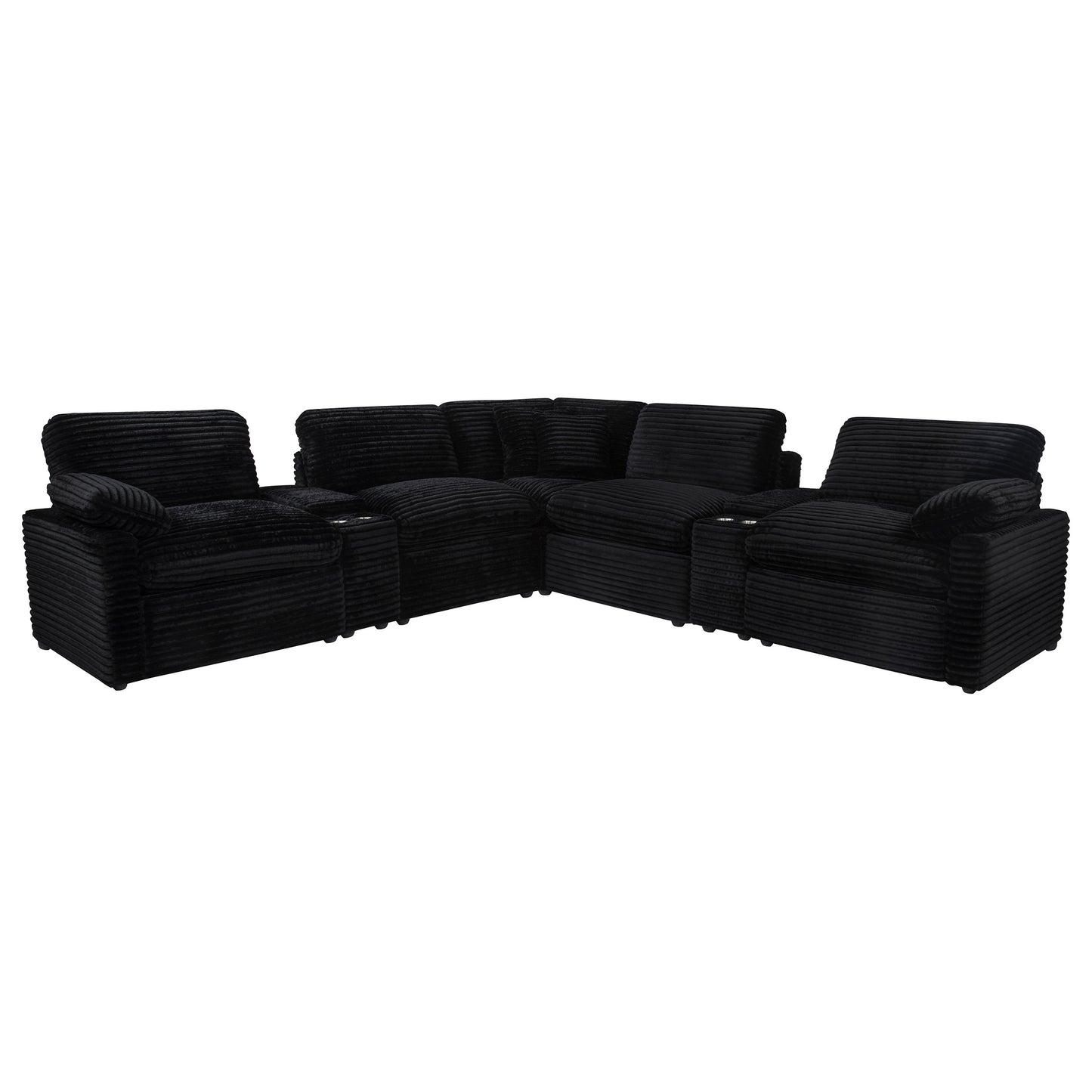 Collins 7-piece Modular Power Reclining Sectional Black