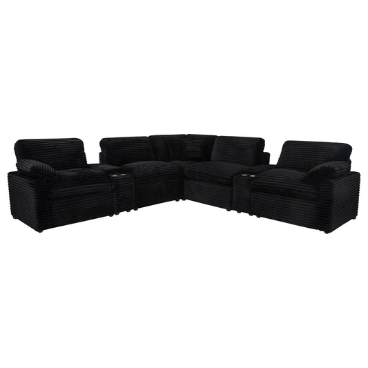 Collins 7-piece Modular Power Reclining Sectional Black